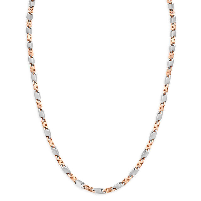 Buy Glamorous White and Rose Platinum Chain for Men at Best Price 