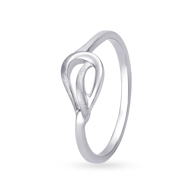 Leaf Inspired Platinum Finger Ring,,hi-res