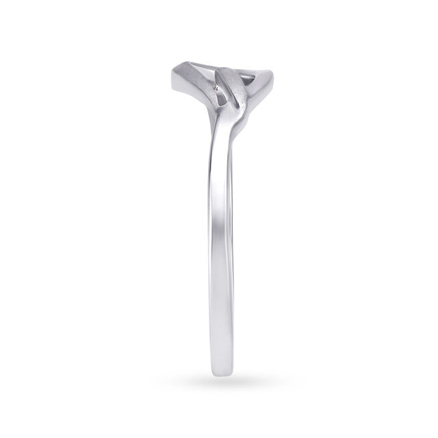 Leaf Inspired Platinum Finger Ring,,hi-res
