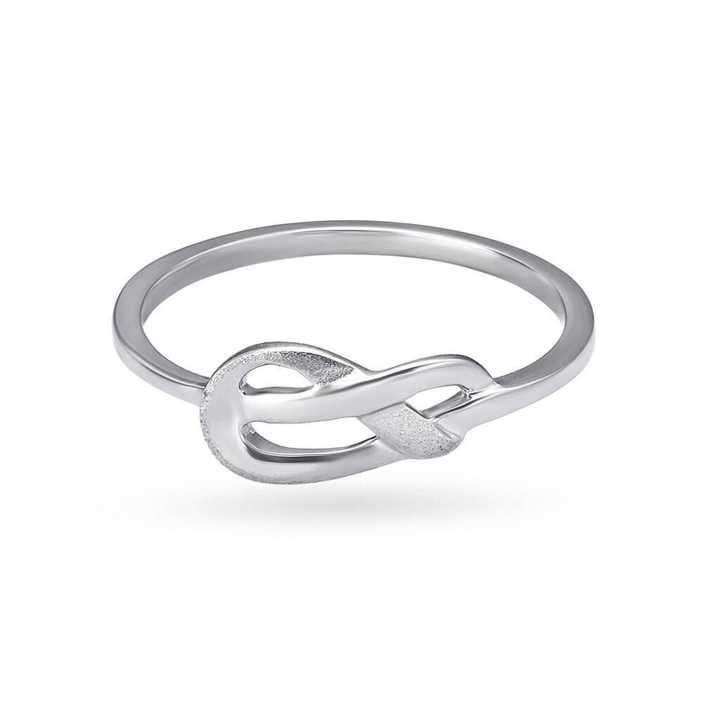 Buy Knotted Platinum Finger Ring at Best Price | Tanishq US