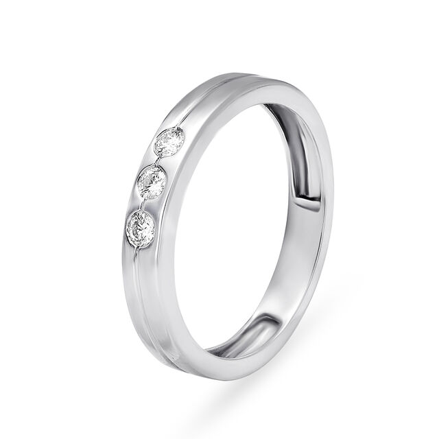 Edgy Chic Diamond Platinum Ring