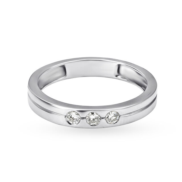 Edgy Chic Diamond Platinum Ring