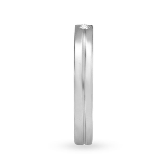 Edgy Chic Diamond Platinum Ring