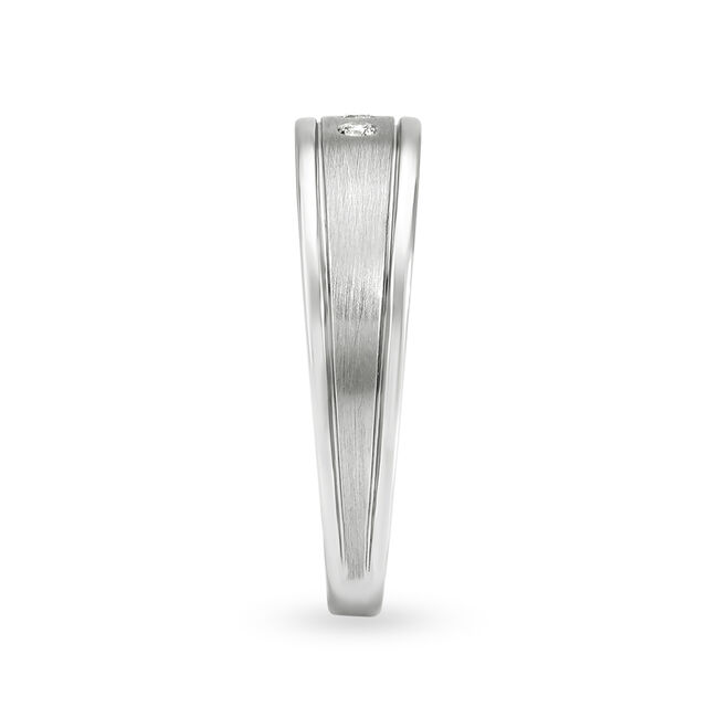Classic 950 Pure Platinum And Diamond Finger Ring
