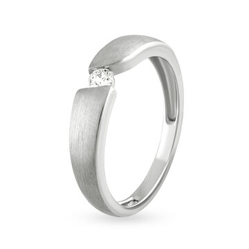 Elegant 950 Platinum Textured Band Ring