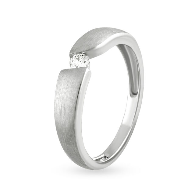 Elegant 950 Platinum Textured Band Ring,,hi-res