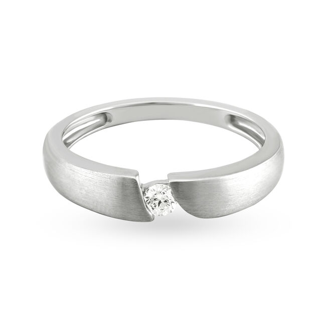 Elegant 950 Platinum Textured Band Ring,,hi-res