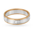 Radiant Platinum, Rose Gold and Diamond Ring for Men,,hi-res 2
