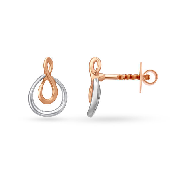 Elegant Pear Shape Platinum Stud Earrings 2