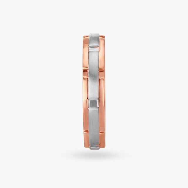 Sleek Two-Tone Gold Finger Ring for Men
