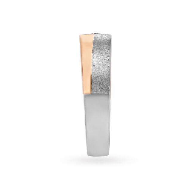 Single Stone White and Rose Platinum Finger Ring,,hi-res