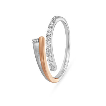 Dual-Tone Platinum Diamond Finger Ring