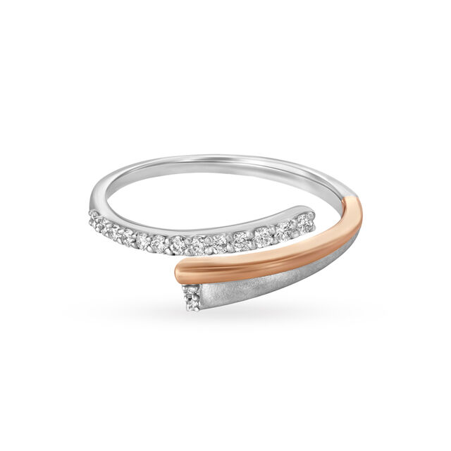 Dual-Tone Platinum Diamond Finger Ring