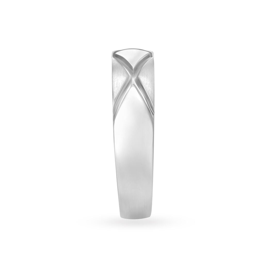 Buy Dual Finish Striking Platinum Finger Ring for Men at Best Price ...