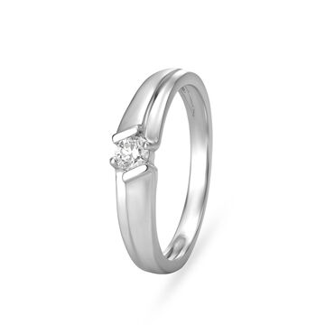 Traditional White Platinum Finger Ring