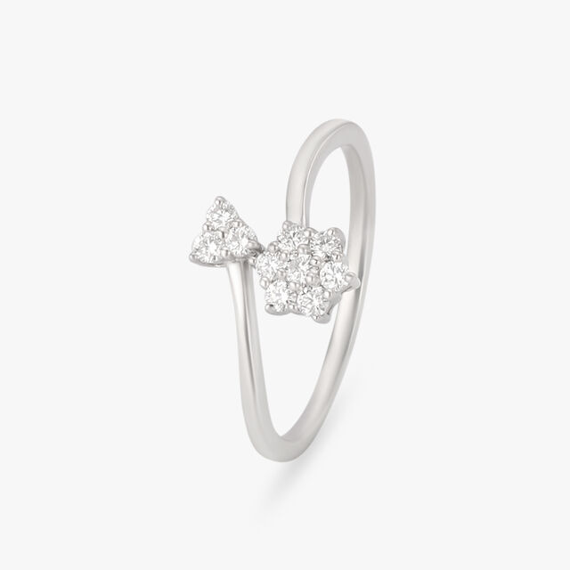 Intertwining Diamond Finger Ring