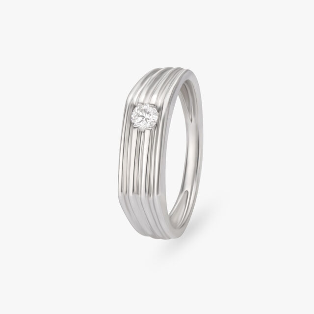 Vogueish Charm Platinum Ring For Men,,hi-res