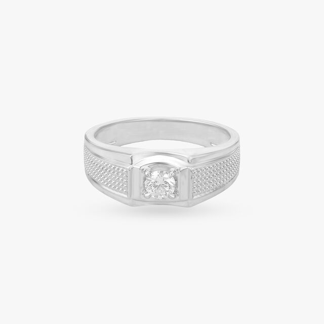 Regal Edge Solitaire Ring For Men 2