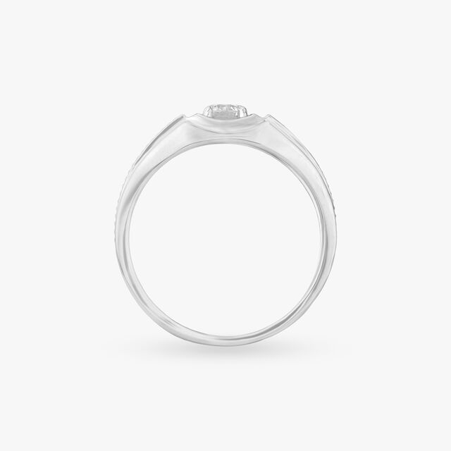 Regal Edge Solitaire Ring For Men 4
