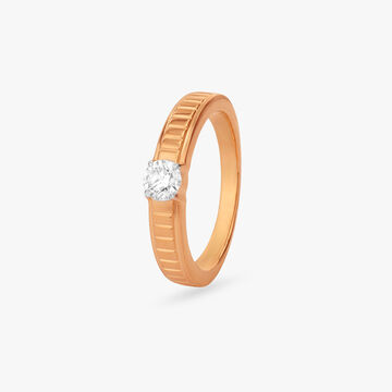 Regal Crest Solitaire Ring for Men