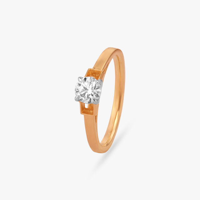 Shimmer Muse Solitaire Ring 