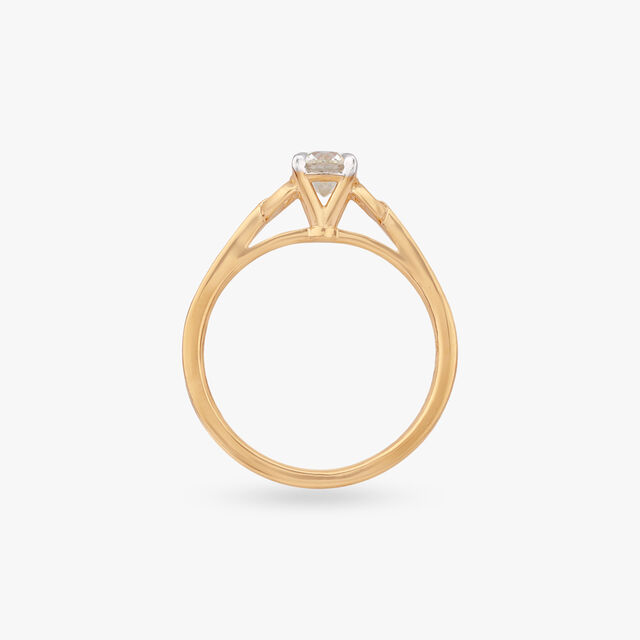 Sculpted Grace Solitaire Ring 4