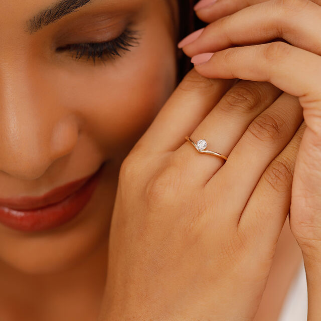 Serenity Stackable Multipurpose Solitaire Finger Ring 3