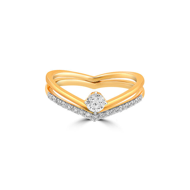 Serenity Stackable Multipurpose Solitaire Finger Ring 5