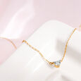 Enchanting Triad Solitaire Pendant with Chain 