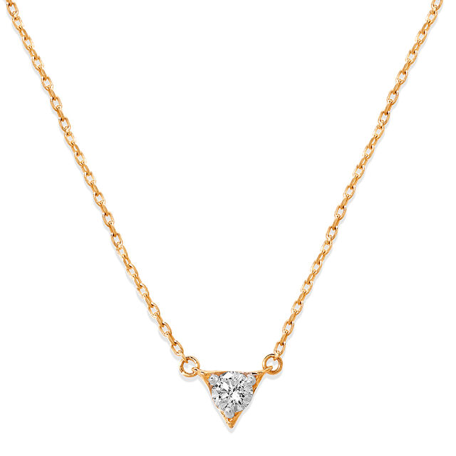 Enchanting Triad Solitaire Pendant with Chain 3