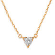 Enchanting Triad Solitaire Pendant with Chain 4