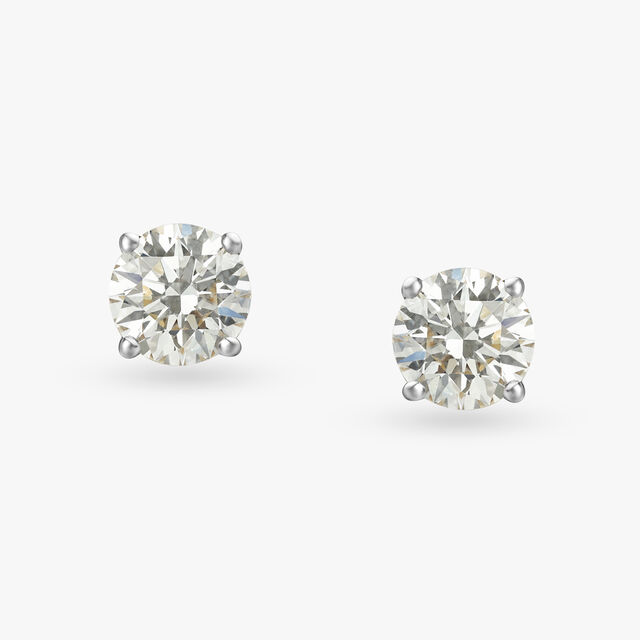Timeless Glint Solitaire Stud Earrings 