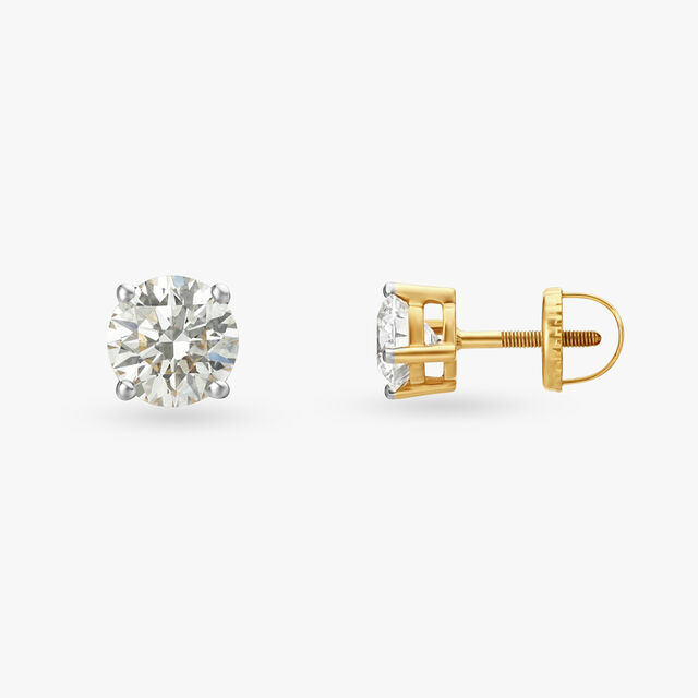 Timeless Glint Solitaire Stud Earrings 2
