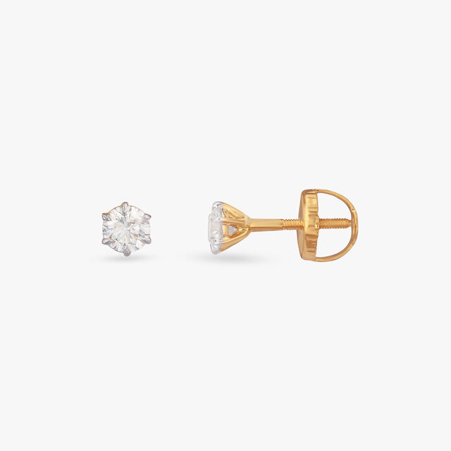 Starlight Solitaire Stud Earrings 2