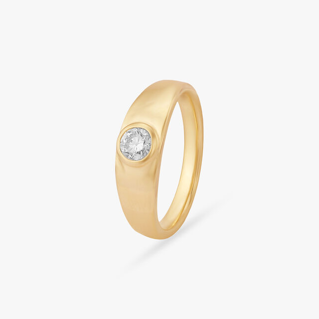 Refined Brilliance Solitaire Ring for Men