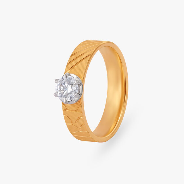 Shimmering Elegance Celeste Solitaire Ring for Men