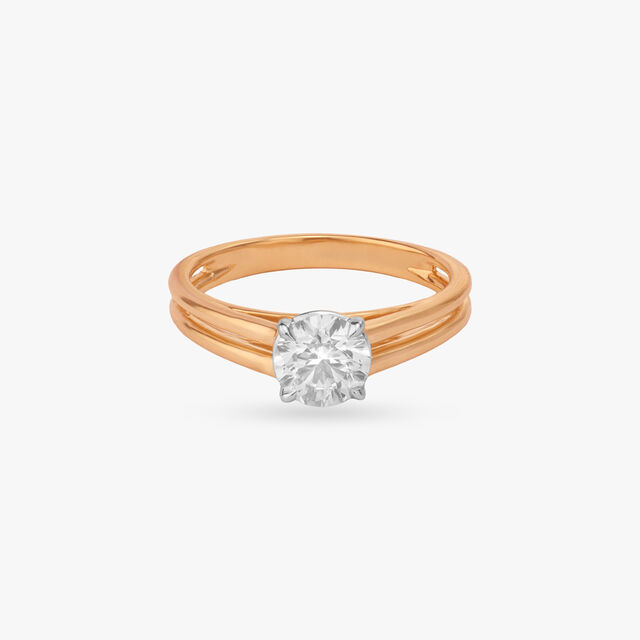 Golden Duet Solitaire Ring 2