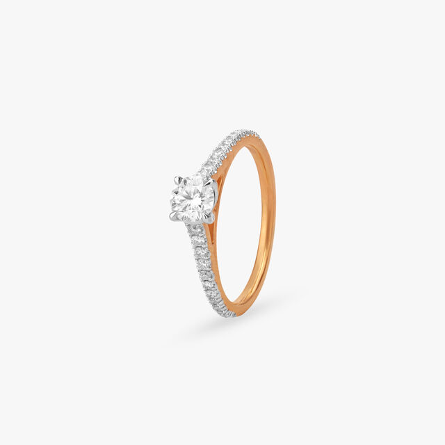 Aurora Glow Solitaire Ring 