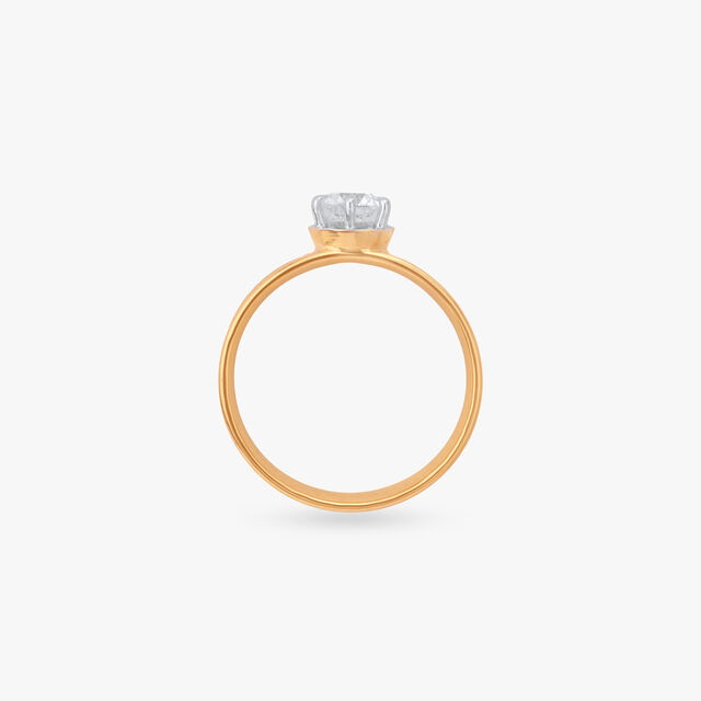 Regal Groove Solitaire Ring 4