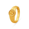 Textured Gold Finger Ring for Men,,hi-res image number null