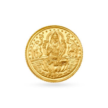 8 gram 22 Karat Gold Coin with Lakshmi Motif