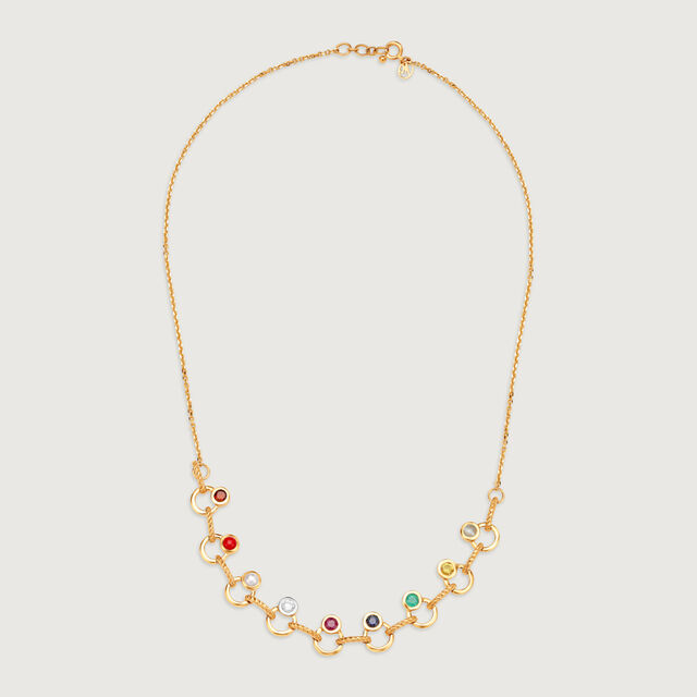 Solar Symphony 14KT Navratna Necklace,,hi-res image number null