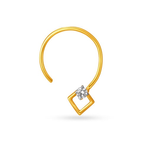 Charming Single Stone Diamond Nose Pin