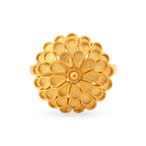 Mesmerising Floral Gold Ring alternate view 1