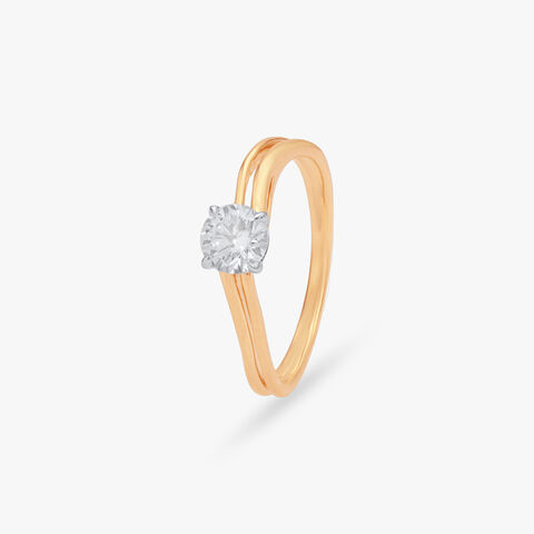 Grace Arc Solitaire Ring