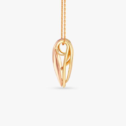 Fluid Shell Gold Pendant