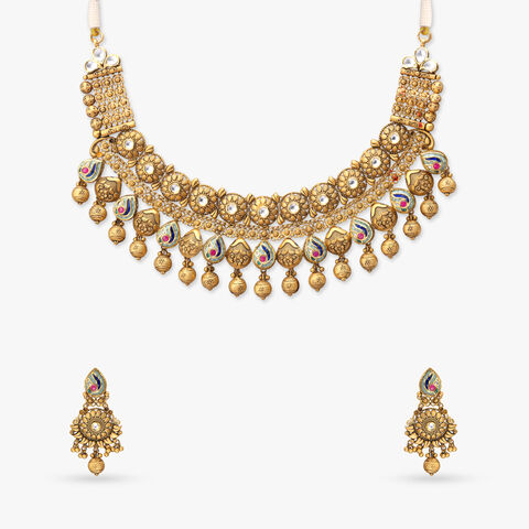 Ghungroo Gatha Gold Necklace set