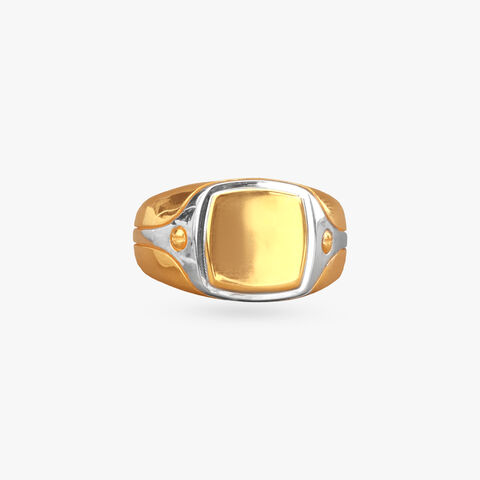 Classic Shield Gold Ring for Men