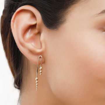 14 KT Yellow Gold Nature's Symphony Drop Earrings