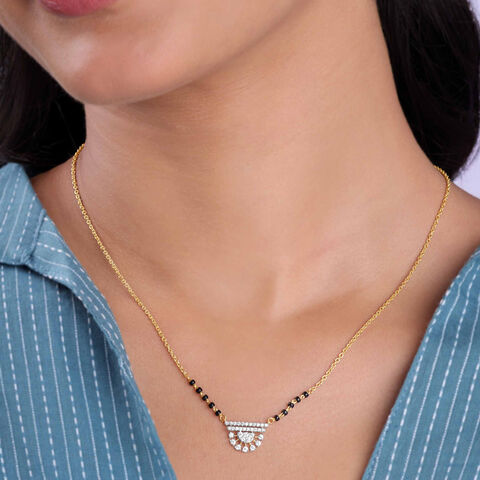 Sleek Tiered Diamond Mangalsutra